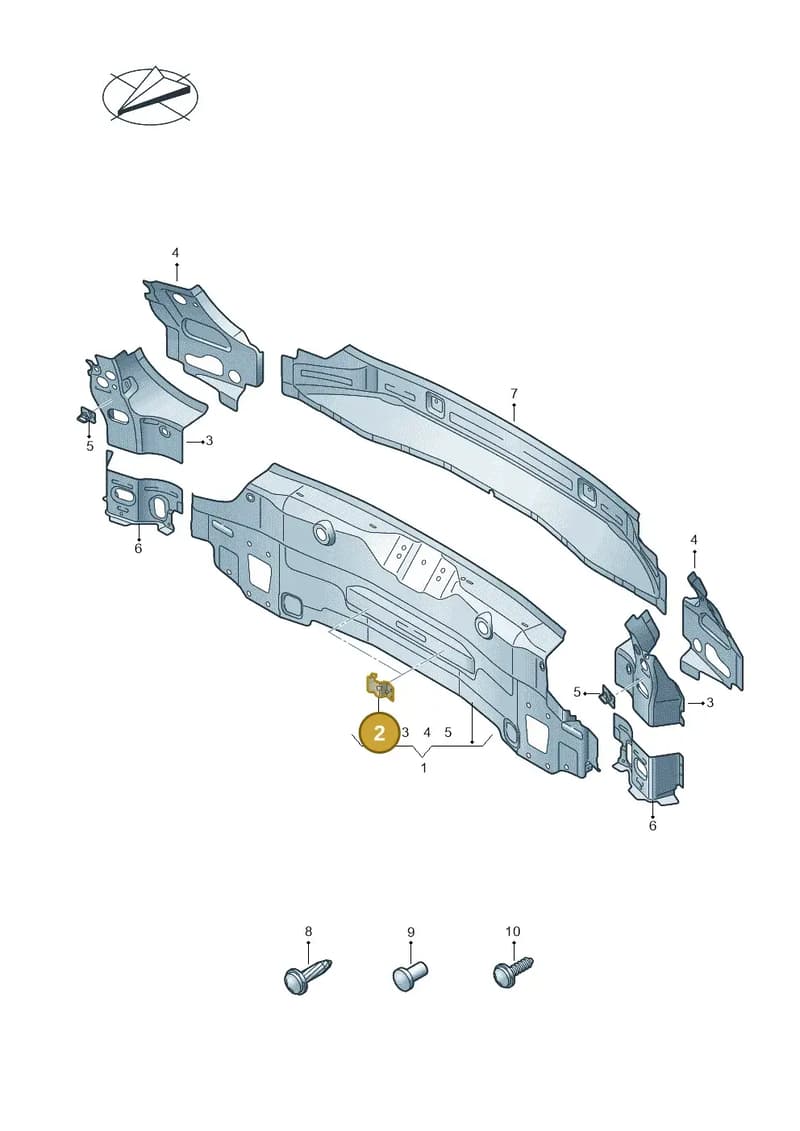 83A814501 — Audi RS Q3 Sportback (2019-2024) diagram 597813010, position 2
