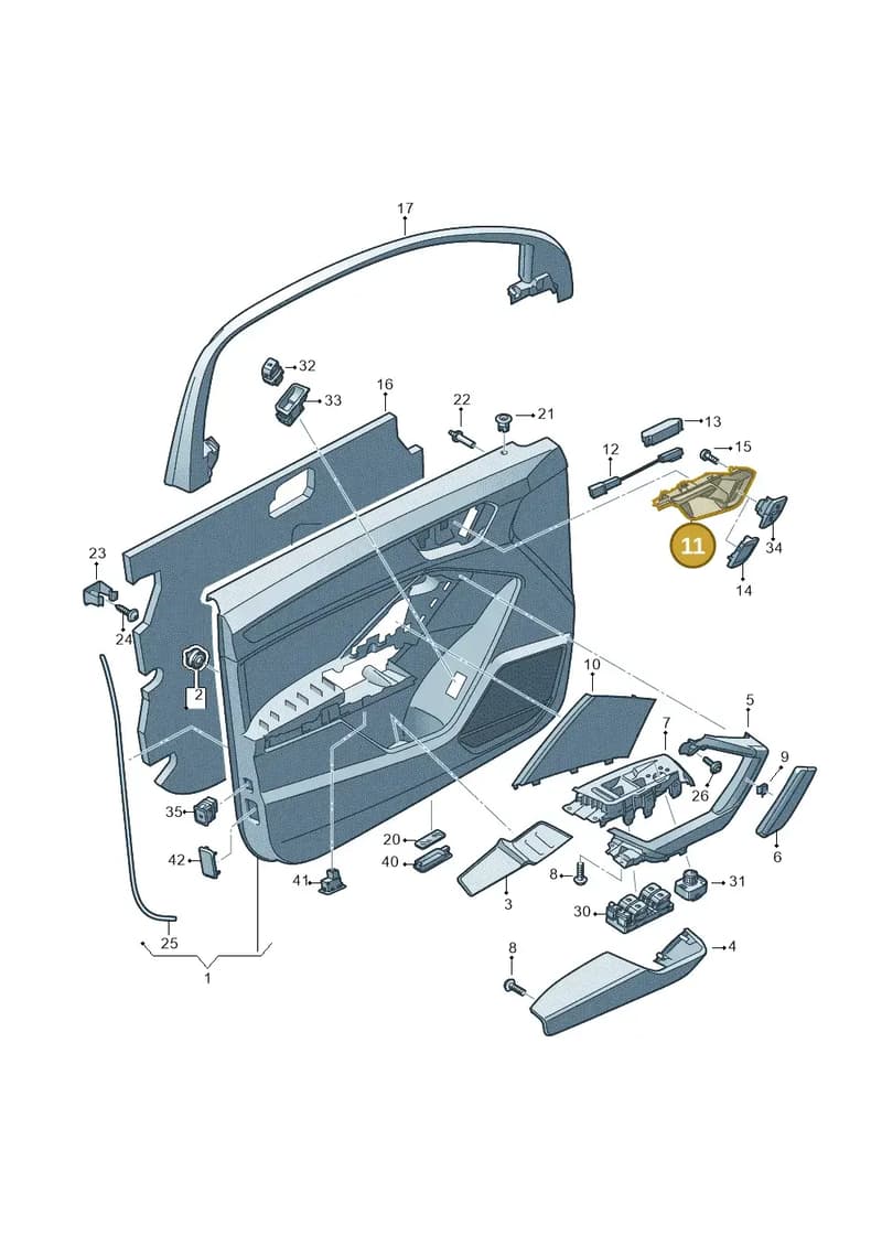 83A837019G4PK — Audi RS Q3 Sportback (2019-2024) diagram 597867000, position 11