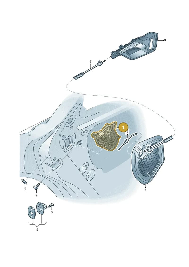 83A839015B — Audi Q3 (2018-2025) diagram 597839030, position 1