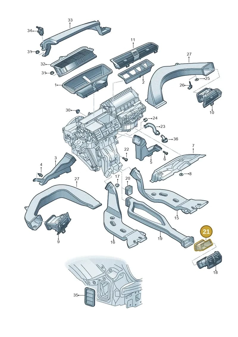 83A857042 — Audi RS Q3 Sportback (2019-2024) diagram 597819010, position 21