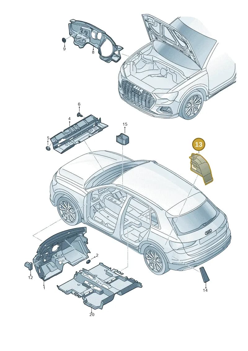 83A863895D — Audi RS Q3 Sportback (2019-2024) diagram 597863200, position 13