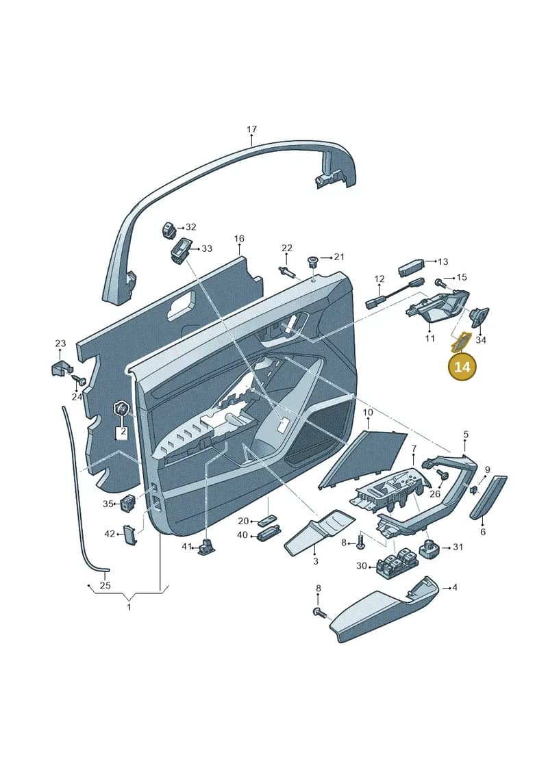 83A8674434PK — Audi RS Q3 Sportback (2019-2024) diagram 597867000, position 14