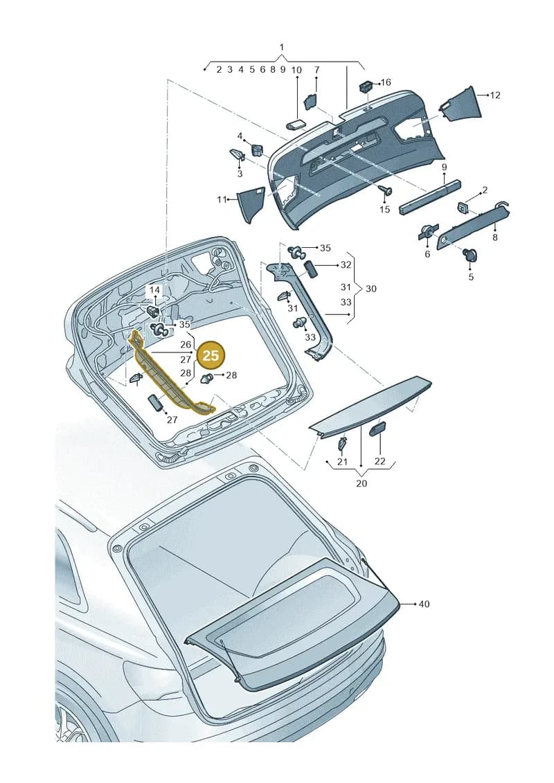 83A8676074PK — Audi RS Q3 Sportback (2019-2024) diagram 597867090, position 25
