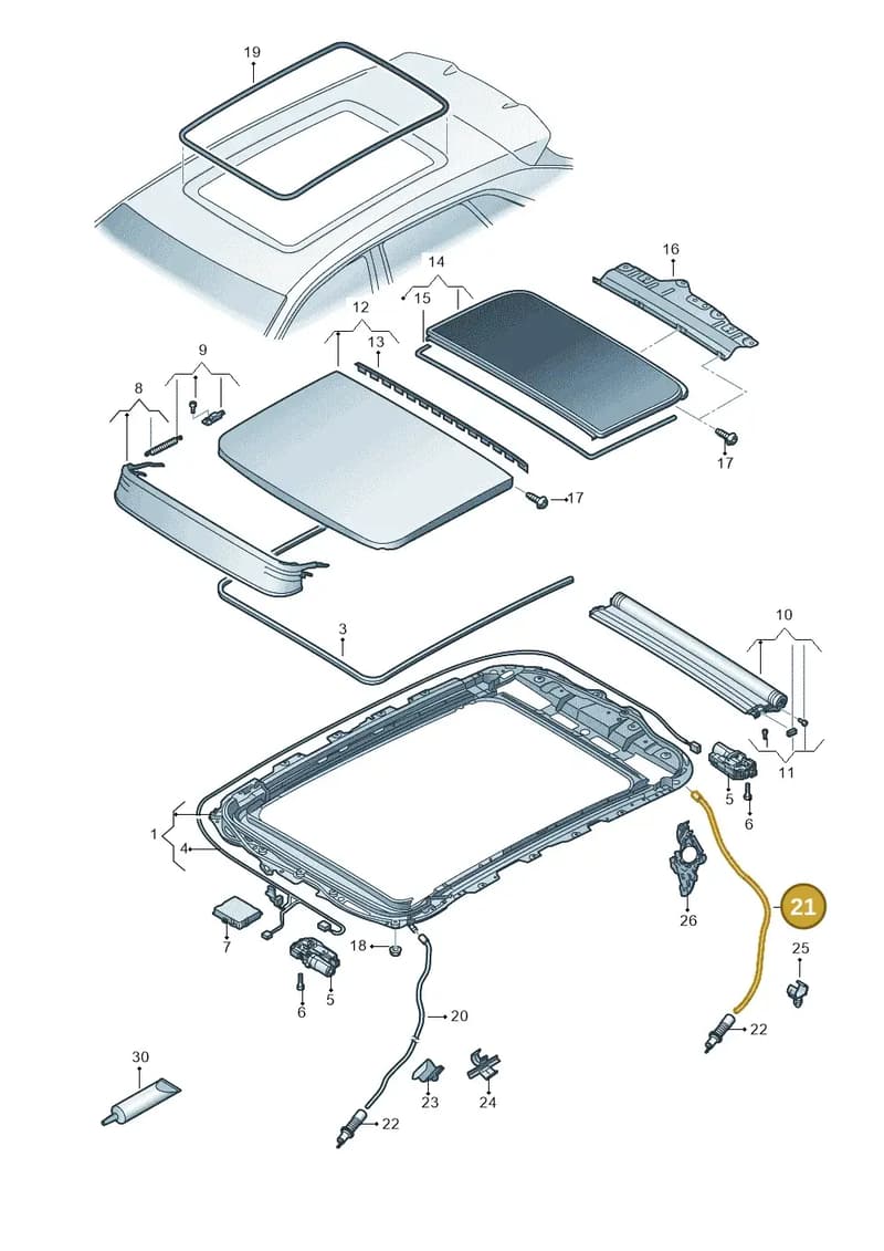 83A877204A — Audi RS Q3 Sportback (2019-2024) diagram 597877000, position 21
