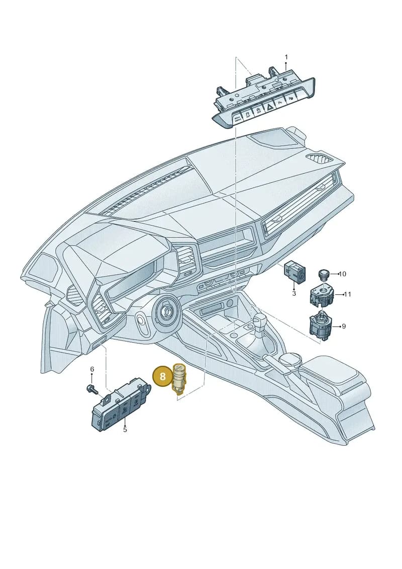 83A905217 — Audi A1 Sportback (2018-2025) diagram 592941500, position 8