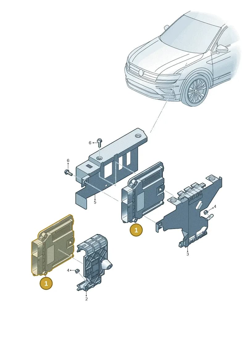 83A907115M550 — Volkswagen Tiguan (2016-2024) diagram 884906200, position 1