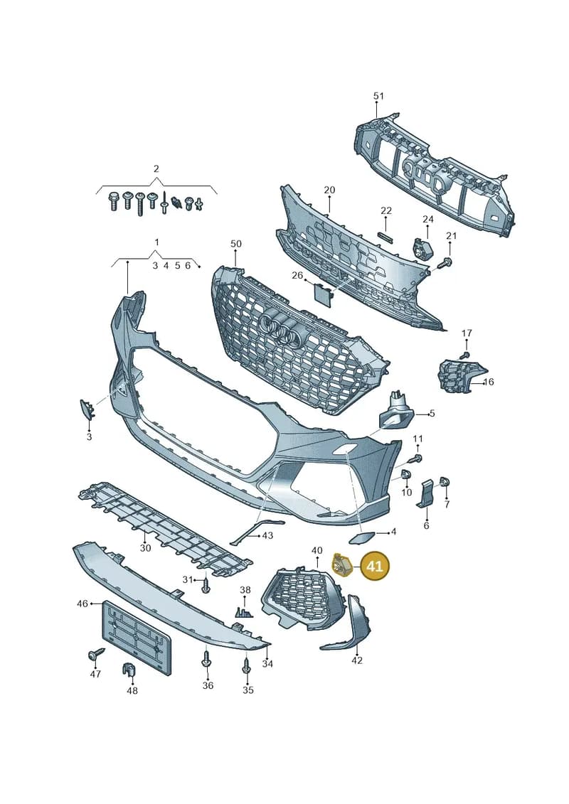 83A919268C — Audi RS Q3 Sportback (2019-2024) diagram f3z807100, position 41