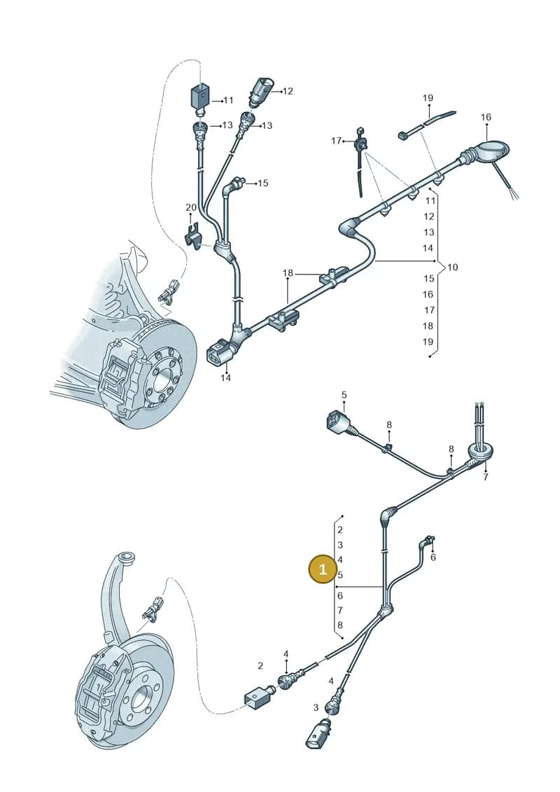 83A927903C — Audi RS Q3 Sportback (2019-2024) diagram f3z927100, position 1