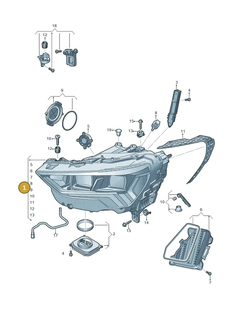 83A941783C — Audi RS Q3 Sportback (2019-2024) diagram 597941010, position 1