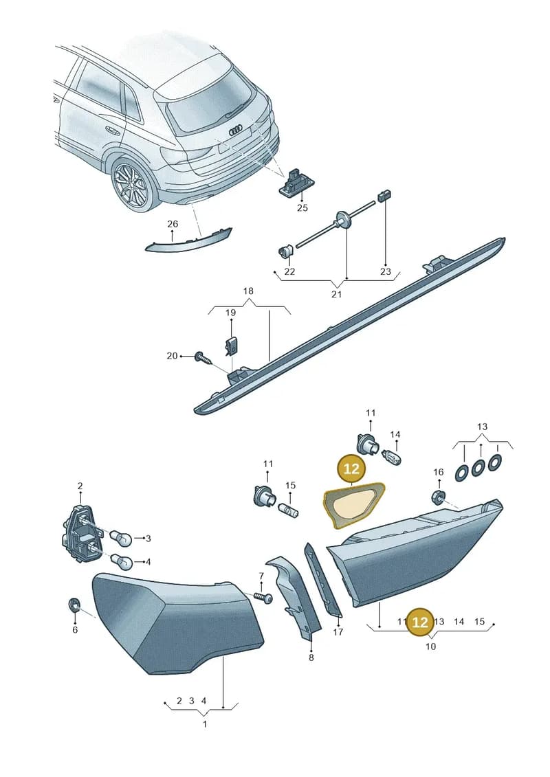 83A945192 — Audi Q3 (2018-2025) diagram 597945000, position 12