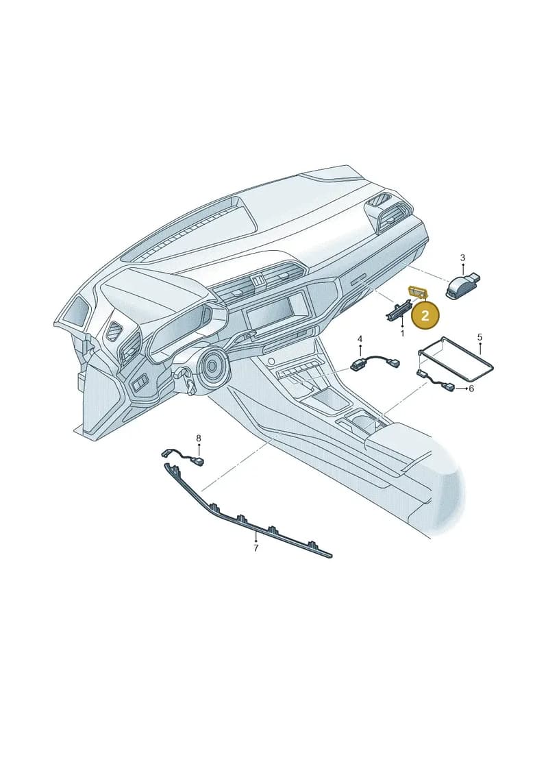 83A947356S — Audi RS Q3 Sportback (2019-2024) diagram 597947120, position 2