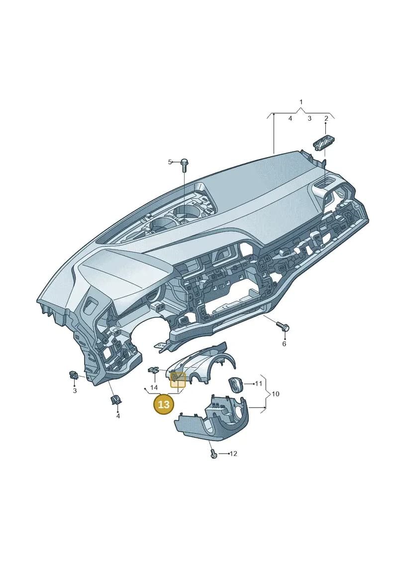 83A953491A4PK — Audi RS Q3 Sportback (2019-2024) diagram 597857100, position 13