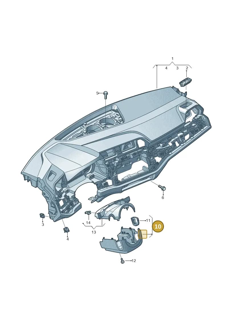 83A953512G4PK — Audi RS Q3 Sportback (2019-2024) diagram 597857100, position 10