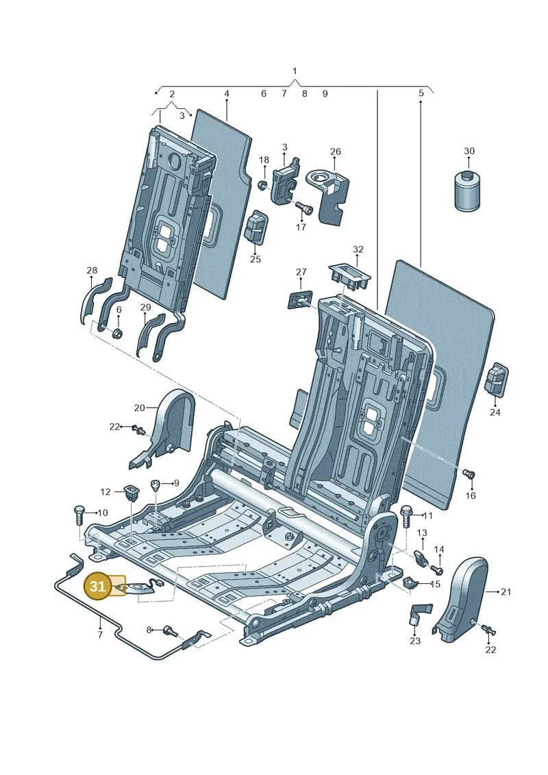 83A963554 — Audi RS Q3 Sportback (2019-2024) diagram 597885200, position 31