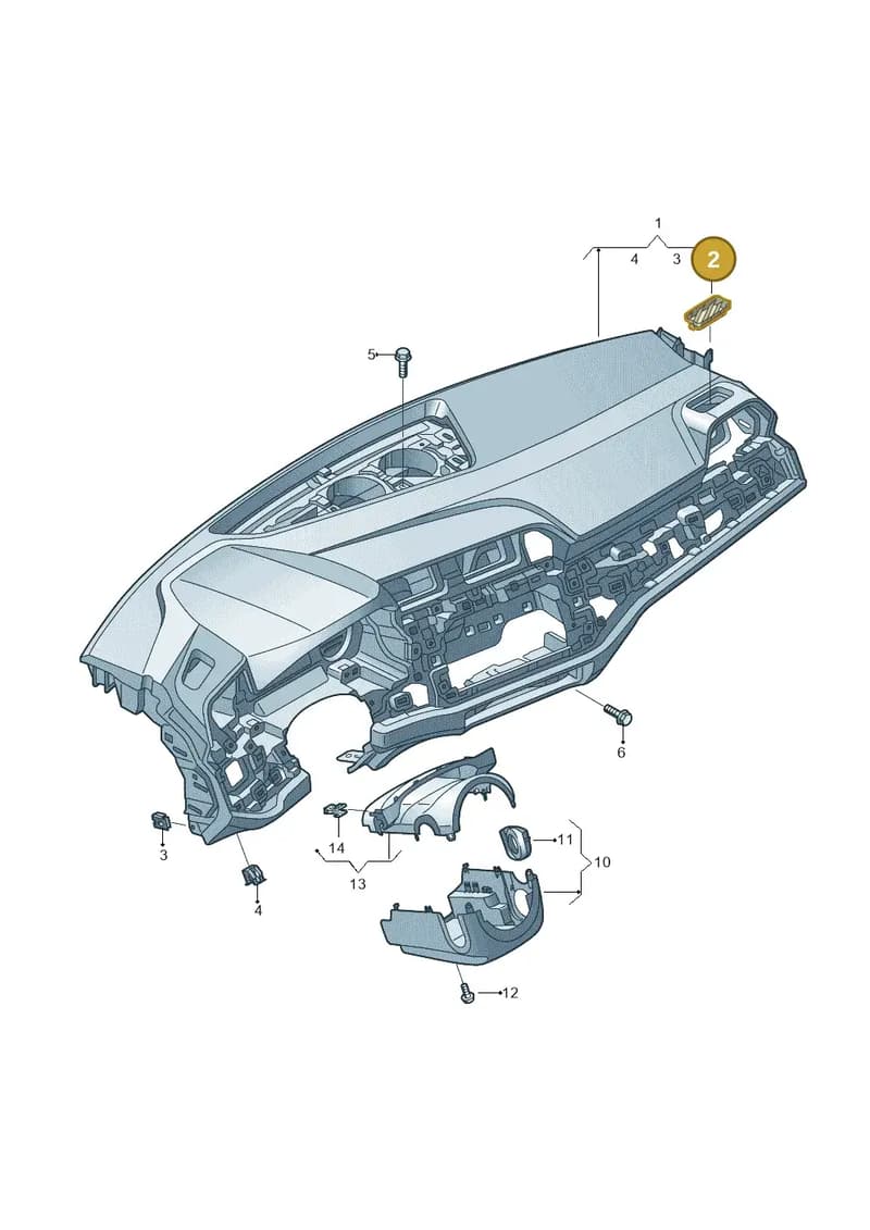 83B8197946PS — Audi RS Q3 Sportback (2019-2024) diagram 597857100, position 2