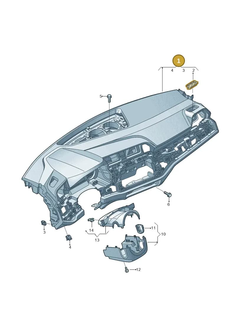 83B857001A24A — Audi RS Q3 Sportback (2019-2024) diagram 597857100, position 1