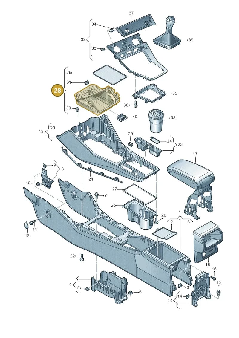 83B857925C6PS — Audi RS Q3 Sportback (2019-2024) diagram 597863500, position 28
