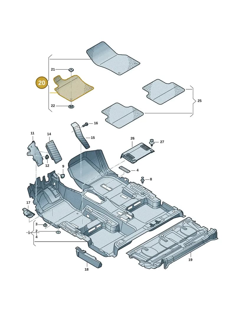 83B863691CGLF — Audi RS Q3 Sportback (2019-2024) diagram f3z863000, position 20
