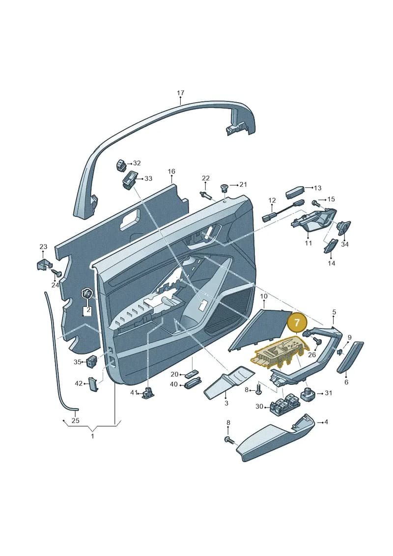 83B867255B6PS — Audi RS Q3 Sportback (2019-2024) diagram 597867000, position 7