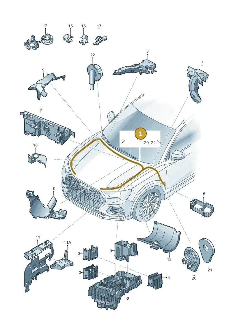 83B971072 — Audi RS Q3 Sportback (2019-2024) diagram 597971860, position 1