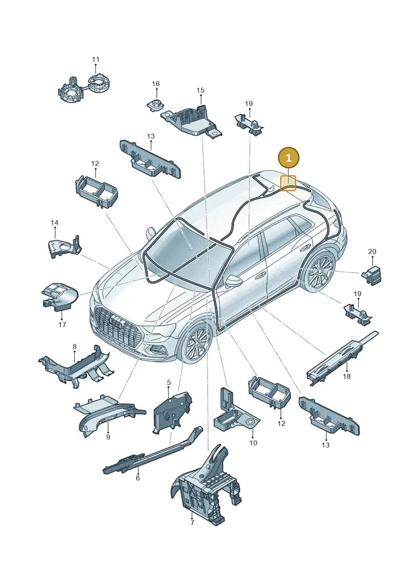 83B972225B — Audi RS Q3 Sportback (2019-2024) diagram 597971800, position 1