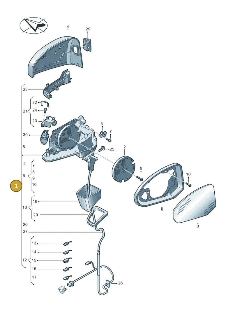 83C857410H9B9 — Audi RS Q3 Sportback (2019-2024) diagram 597857400, position 1