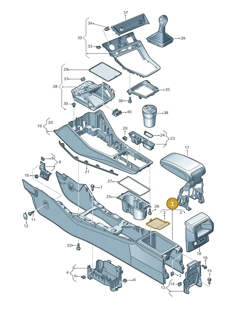 83C863241C4PK — Audi RS Q3 Sportback (2019-2024) diagram 597863500, position 1