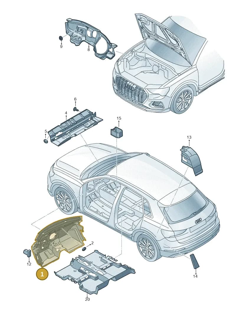 83C863947C — Audi RS Q3 Sportback (2019-2024) diagram 597863200, position 1