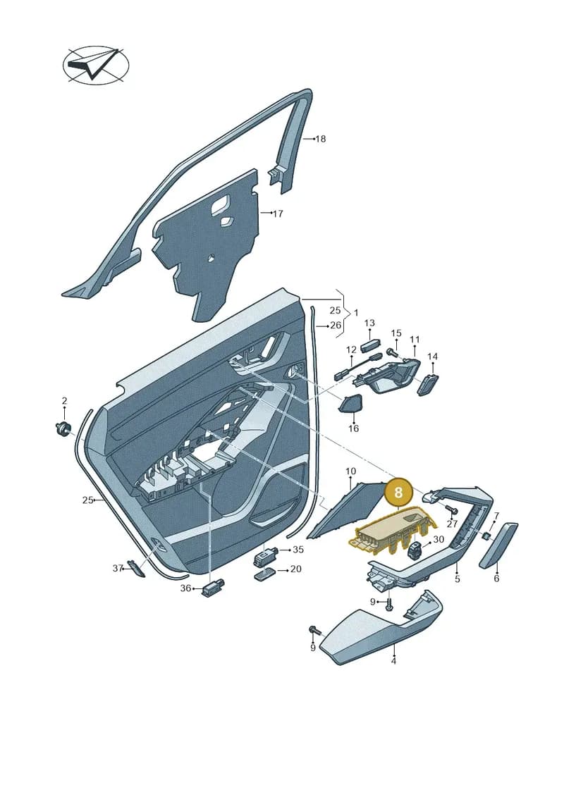 83C8672556PS — Audi RS Q3 Sportback (2019-2024) diagram 597867040, position 8