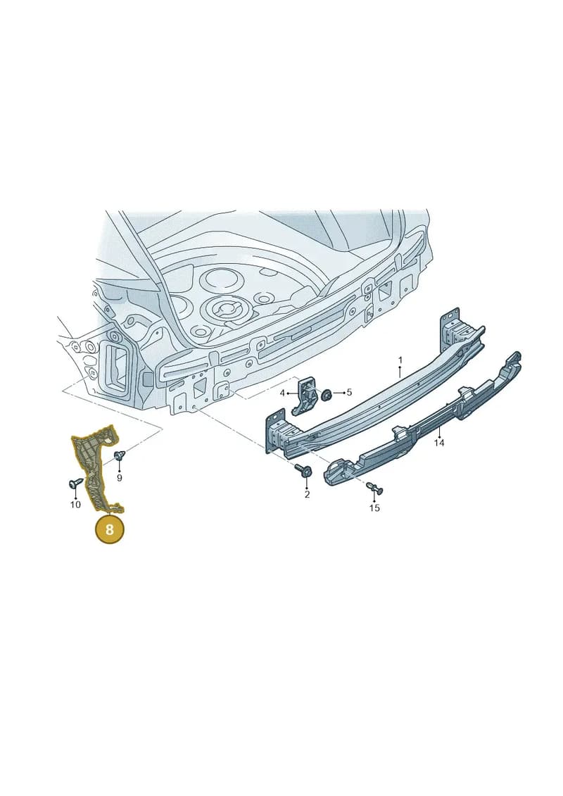 83F807454 — Audi Q3 (2018-2025) diagram 597807500, position 8