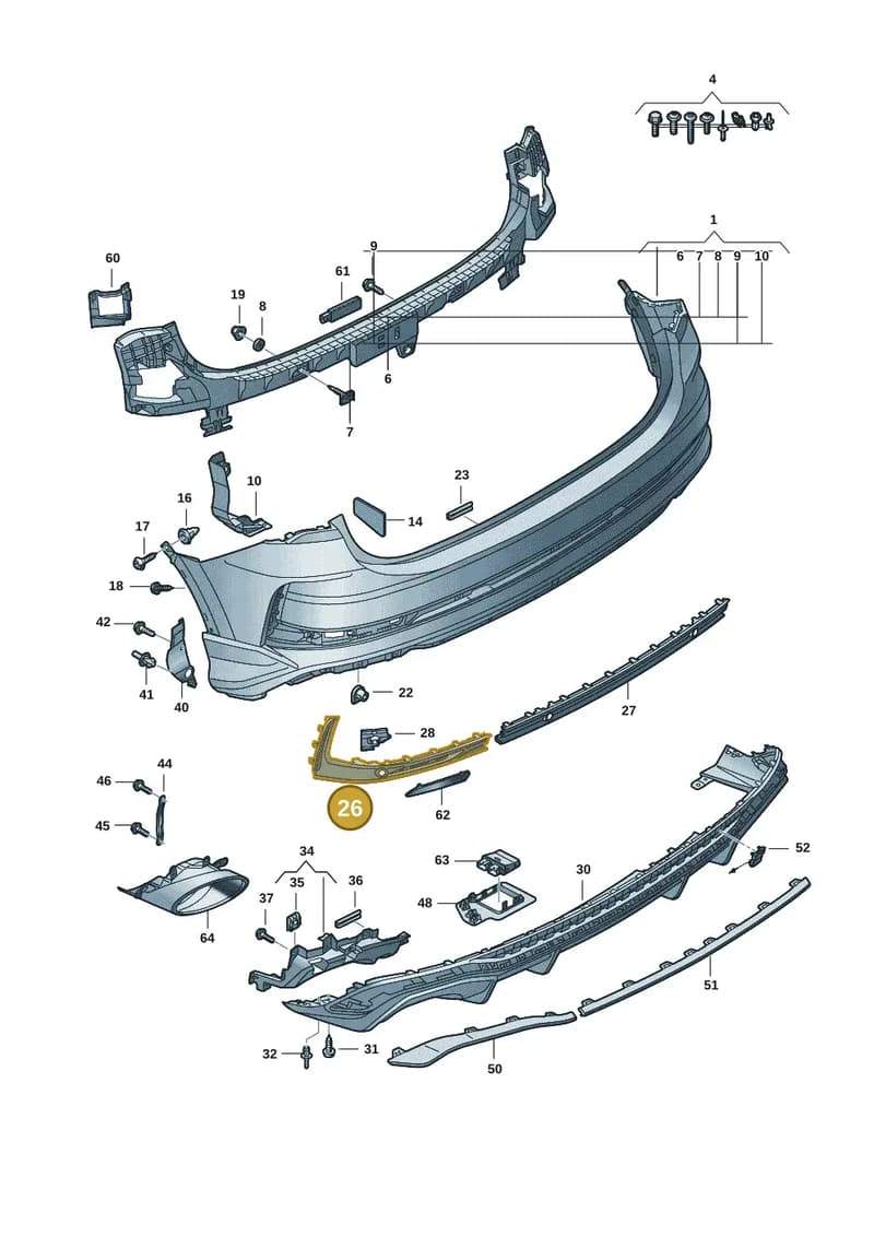 83F807833C9B9 — Audi RS Q3 Sportback (2019-2024) diagram f3z807700, position 26