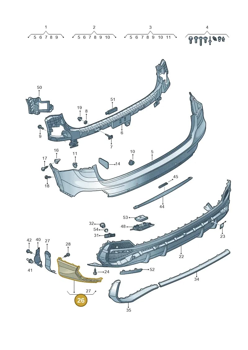 83F807852AGRU — Audi Q3 (2018-2025) diagram 597807900, position 26