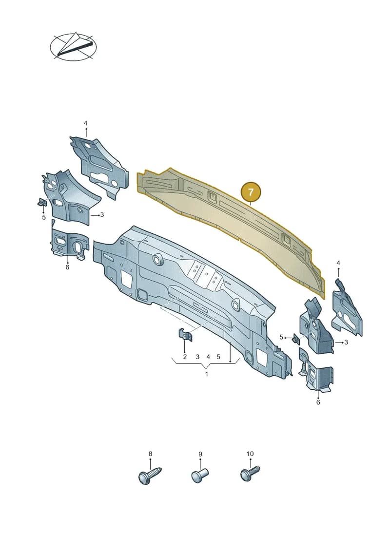 83F813307 — Audi RS Q3 Sportback (2019-2024) diagram 597813010, position 7