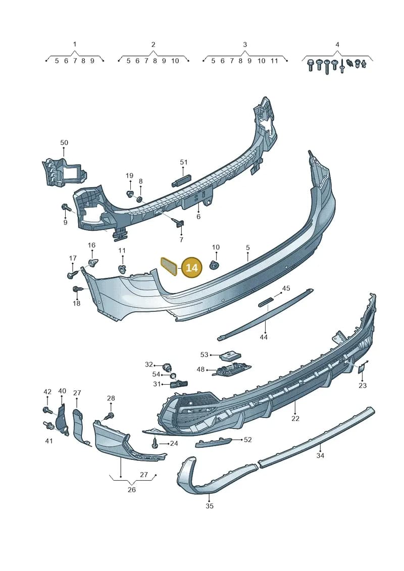 83F864734 — Audi Q3 (2018-2025) diagram 597807900, position 14