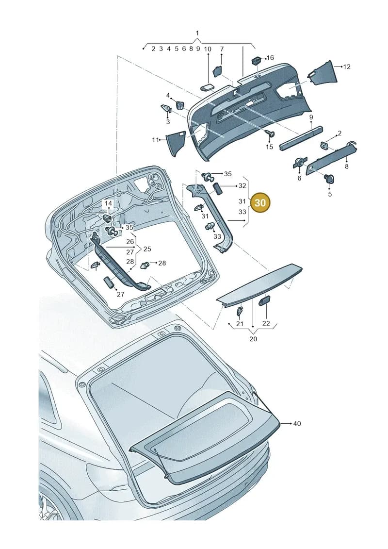 83F8676084PK — Audi RS Q3 Sportback (2019-2024) diagram 597867090, position 30