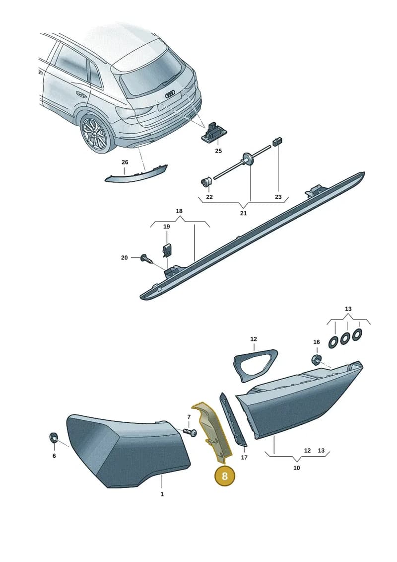83F945253 — Audi RS Q3 Sportback (2019-2024) diagram f3z945000, position 8
