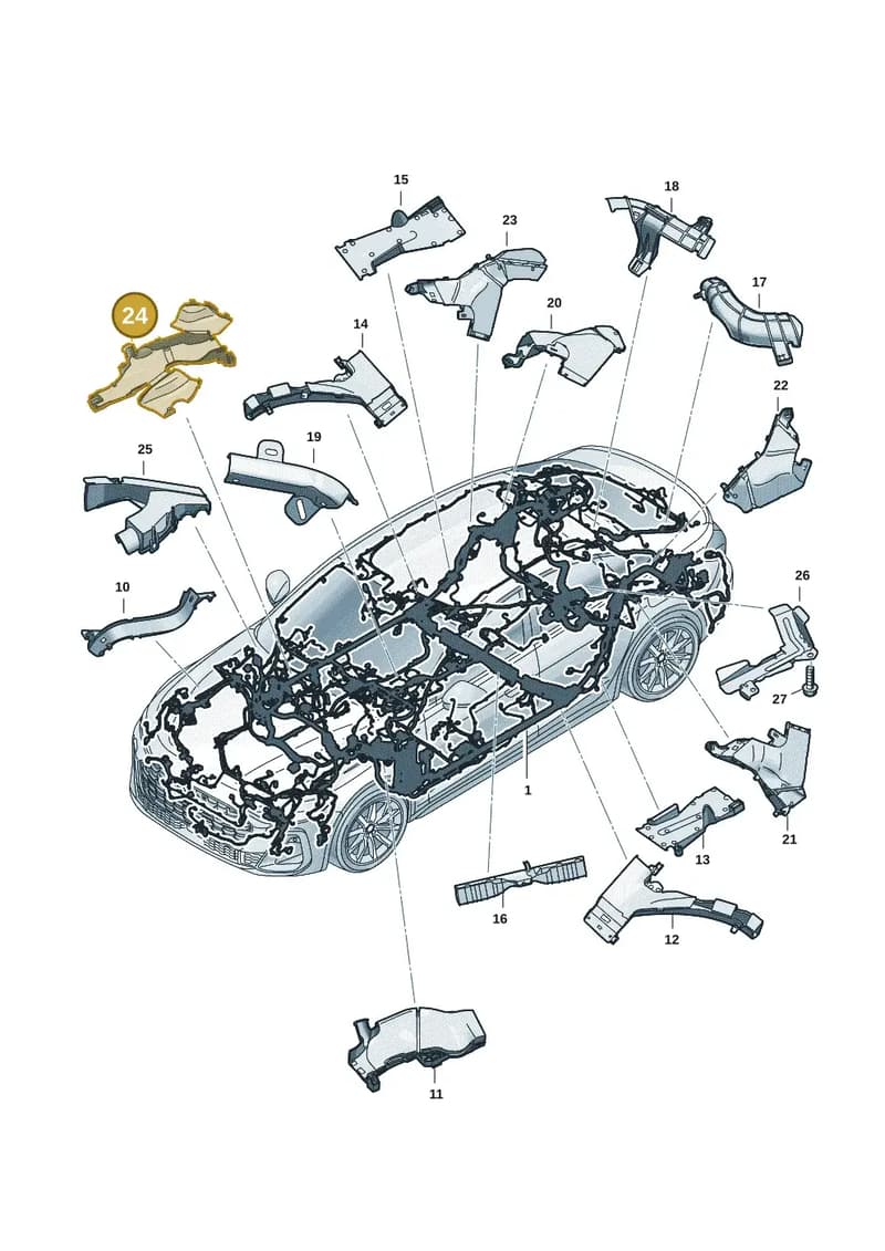 85A941824C — Audi A5 Limousine (2024-2025) diagram 8wh971800, position 24