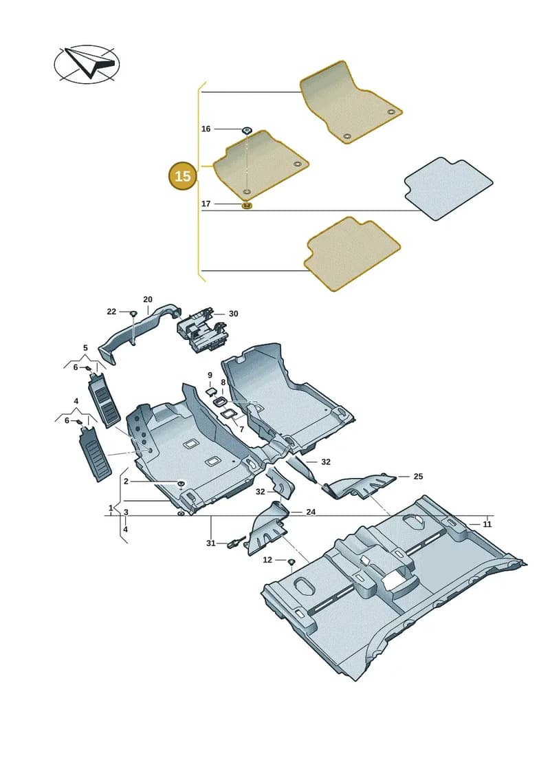 85B863011QA5 — Audi Q6 e-tron (2023-2025) diagram f5s863000, position 15