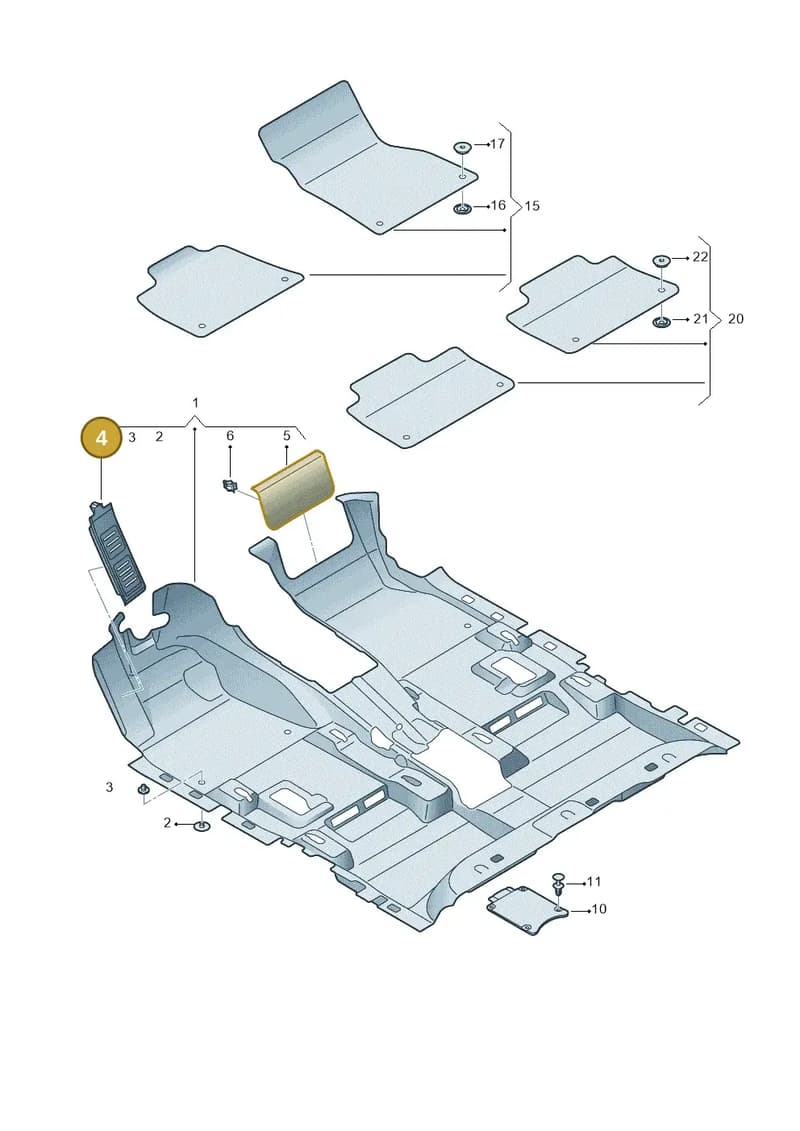 85B864777A4PK — Audi Q8 e-tron (2018-2025) diagram 586863000, position 4