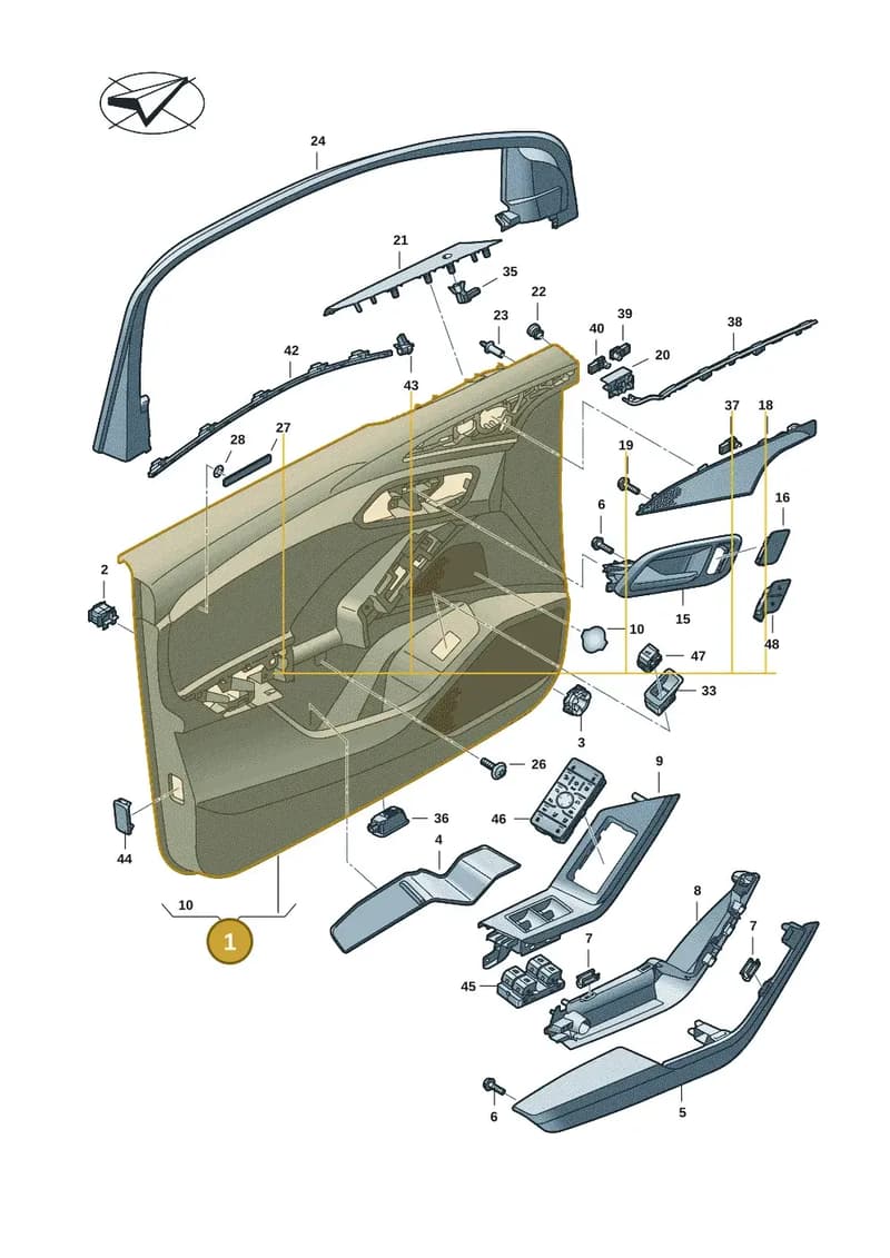 85B867103CIZL — Audi Q6 e-tron (2023-2025) diagram f5s867000, position 1