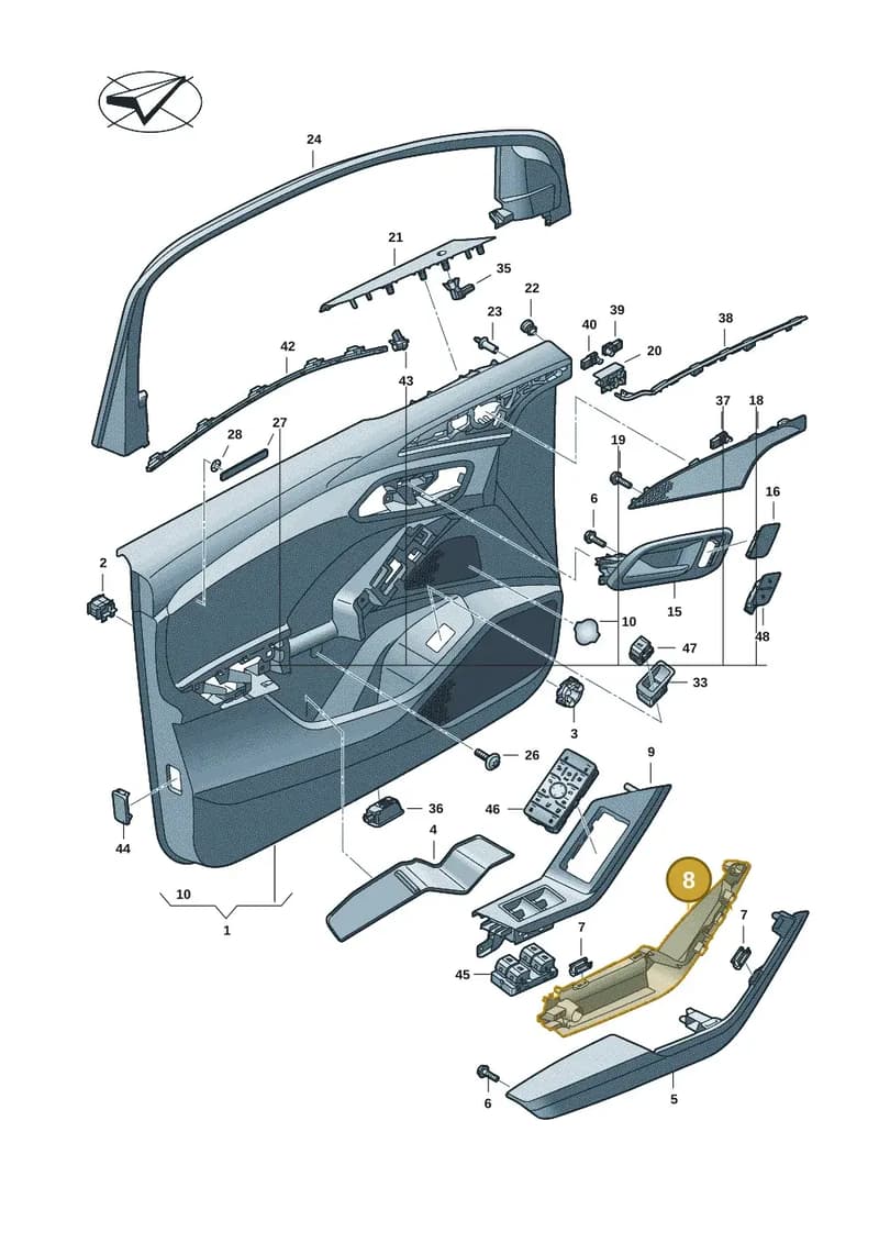 85B8671624PK — Audi Q6 e-tron (2023-2025) diagram f5s867000, position 8