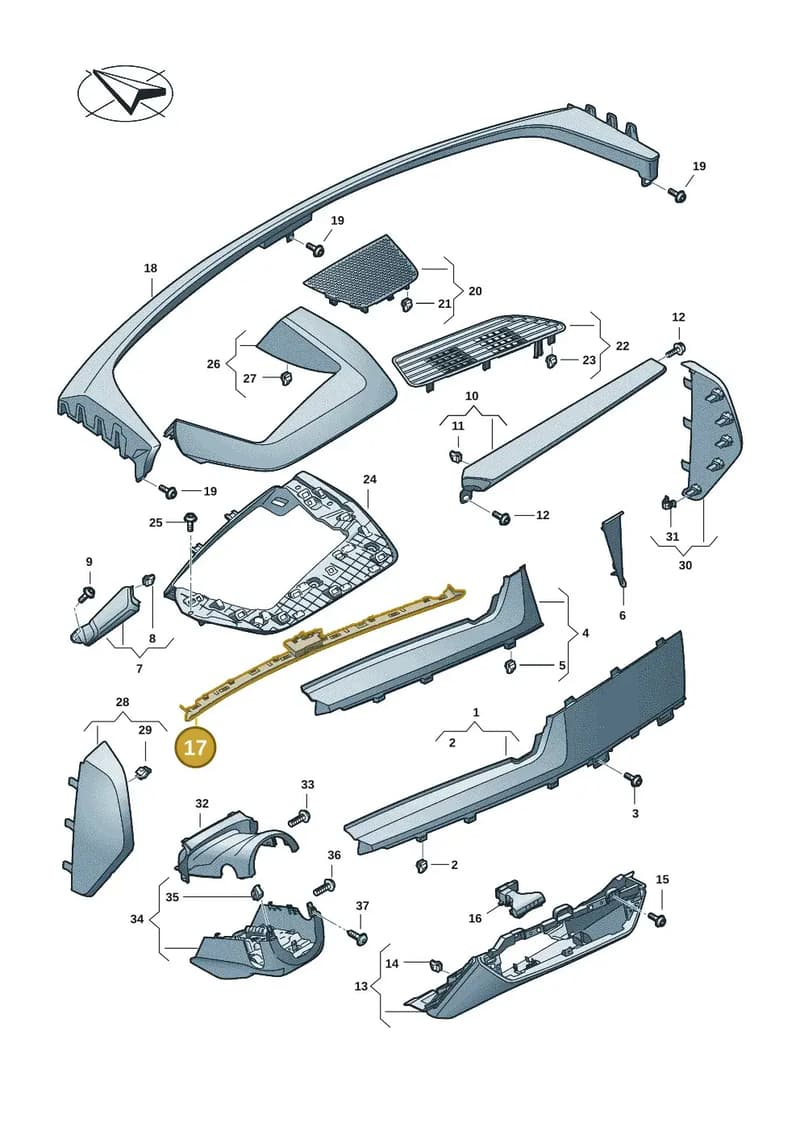 85B947200 — Audi Q6 e-tron (2023-2025) diagram f5s857150, position 17