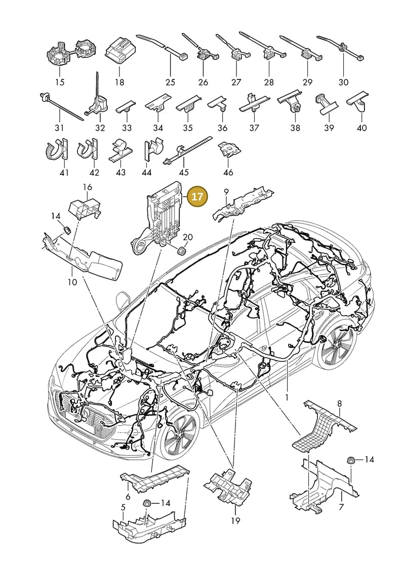 85B971845B — Audi Q6 e-tron (2023-2025) diagram f5s971800, position 17