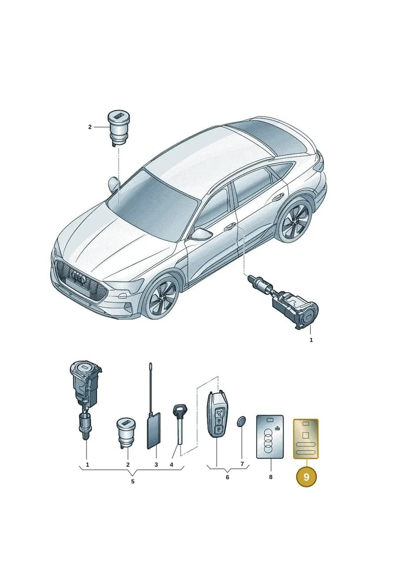 89A035791 — Audi Q6 e-tron (2023-2025) diagram f5s837010, position 9