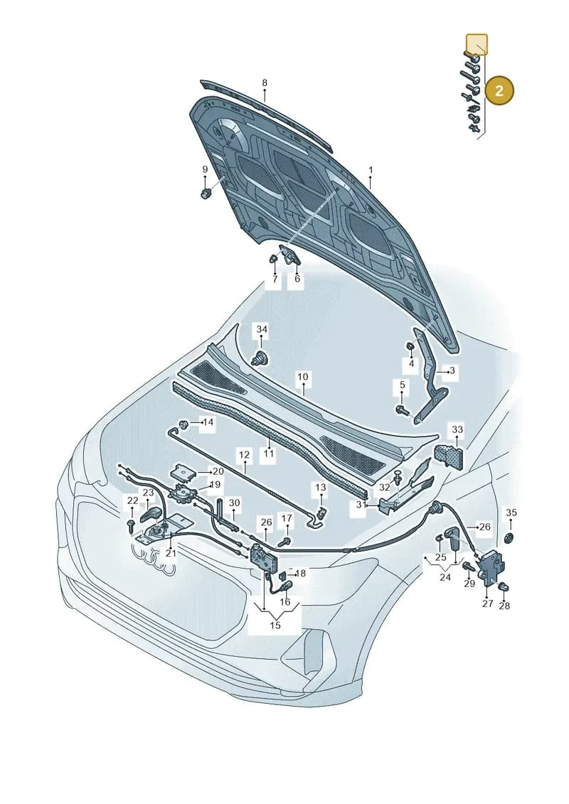 89A098615 — Audi Q4 Sportback (2021-2025) diagram 89a823000, position 2