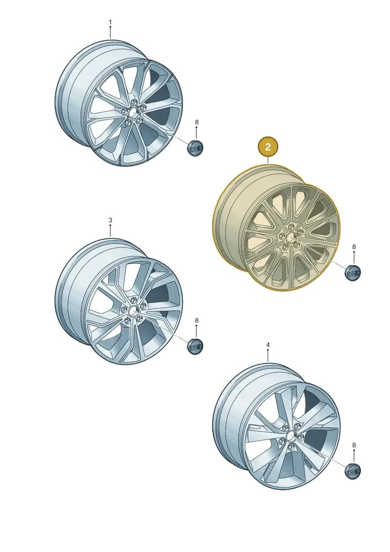 89A601025AB — Audi Q4 Sportback (2021-2025) diagram 89a601910, position 2