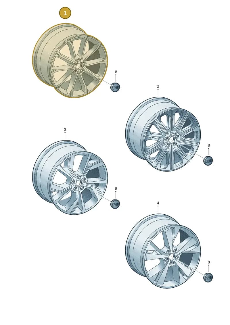 89A601025J — Audi Q4 Sportback (2021-2025) diagram 89a601910, position 1