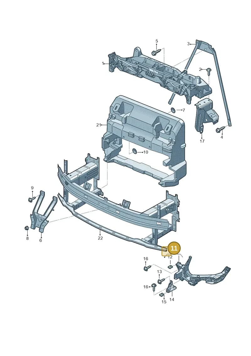89A805326B — Audi Q4 Sportback (2021-2025) diagram 89a805000, position 11