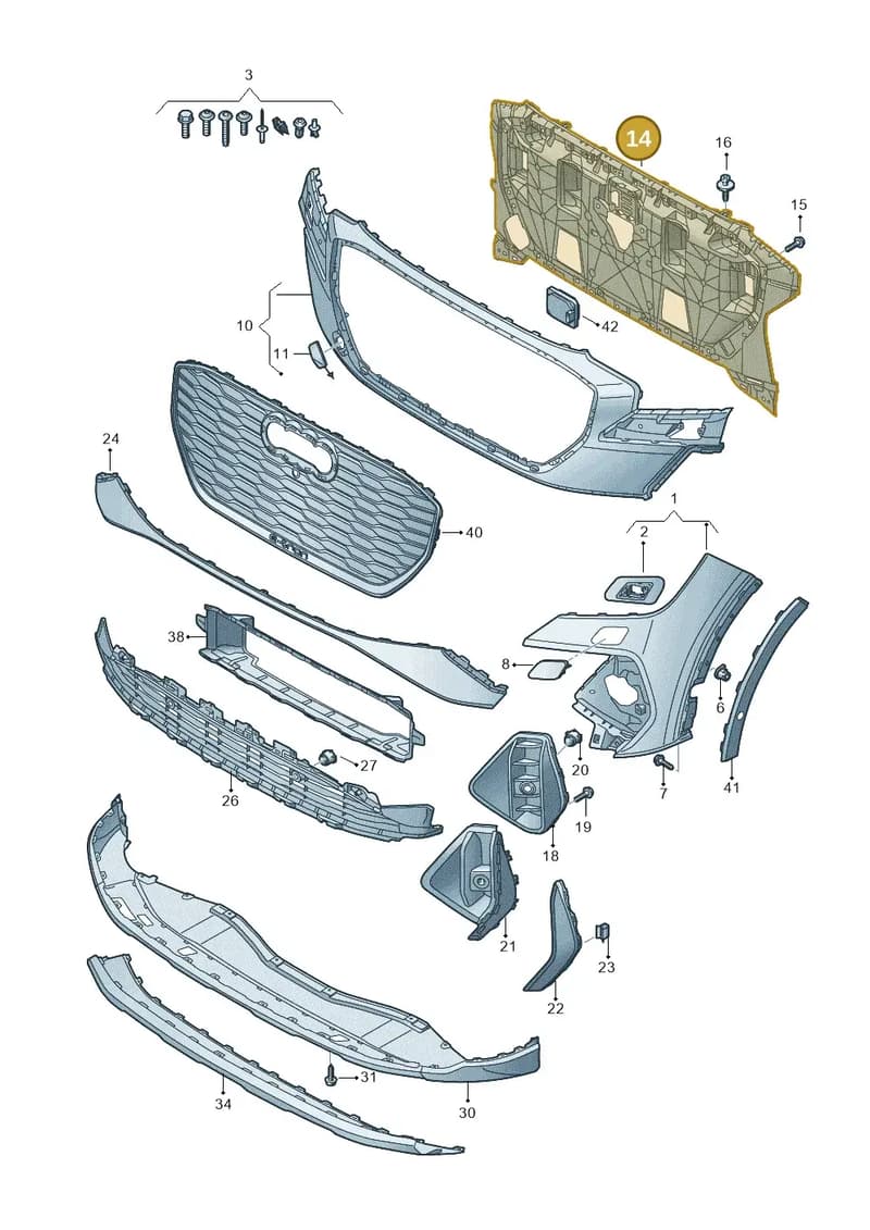 89A807233 — Audi Q4 Sportback (2021-2025) diagram 89a807200, position 14