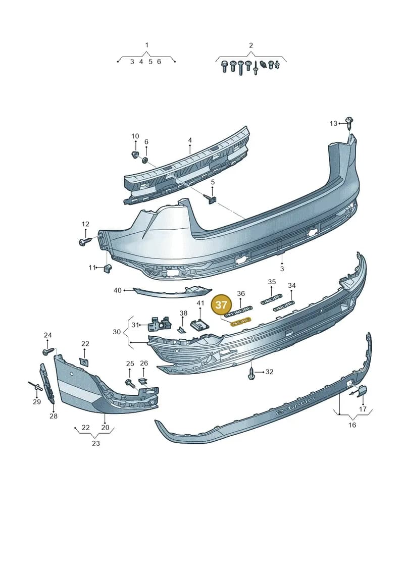 89A807900B — Audi Q8 e-tron (2018-2025) diagram 586807750, position 37